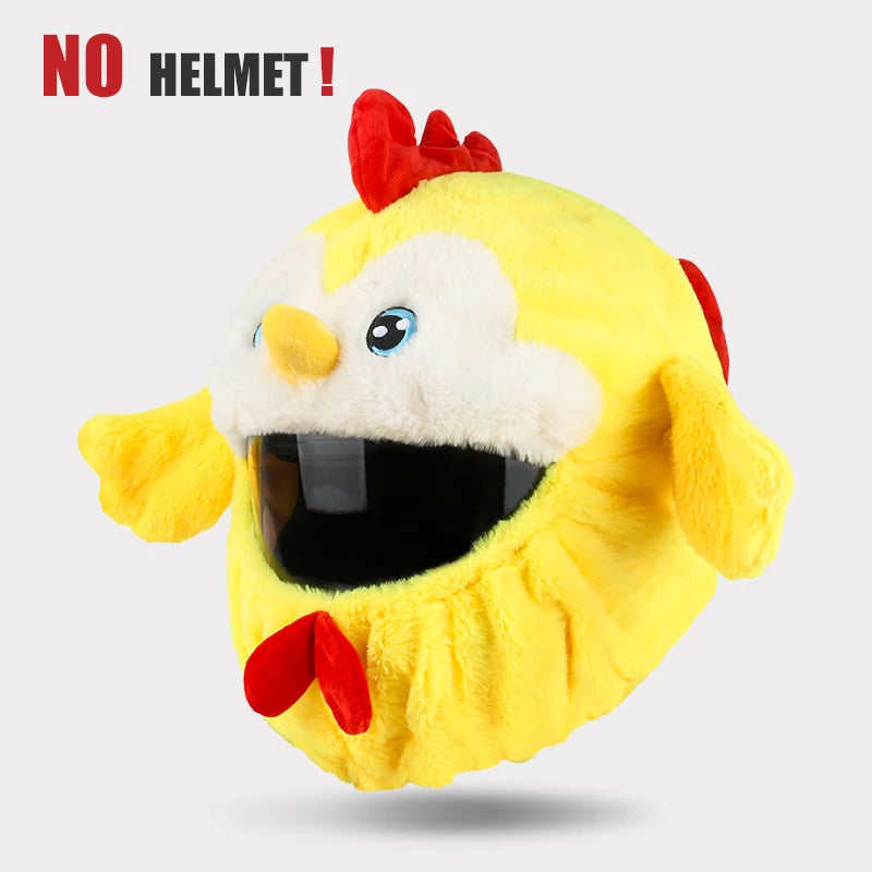 Motorradhelm Cartoons Plüsch Helm Schutzhülle Helm Integralbezüge für Outdoor-Spaß Personalisierte Helme Weihnachten