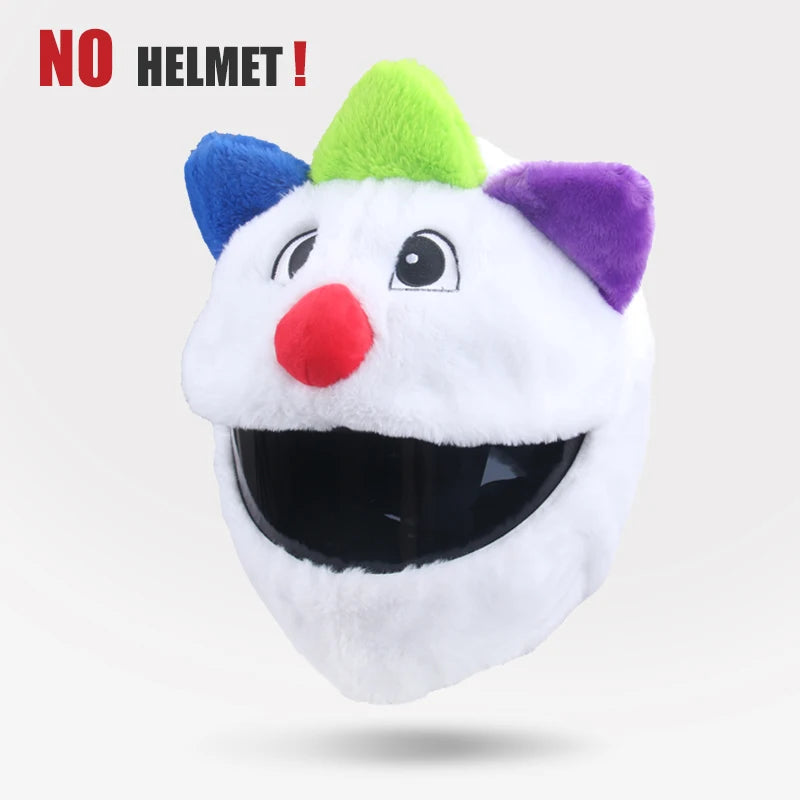 Motorradhelm Cartoons Plüsch Helm Schutzhülle Helm Integralbezüge für Outdoor-Spaß Personalisierte Helme Weihnachten