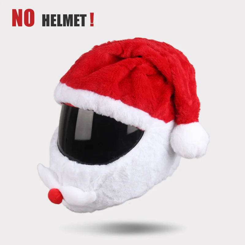 Motorradhelm Cartoons Plüsch Helm Schutzhülle Helm Integralbezüge für Outdoor-Spaß Personalisierte Helme Weihnachten