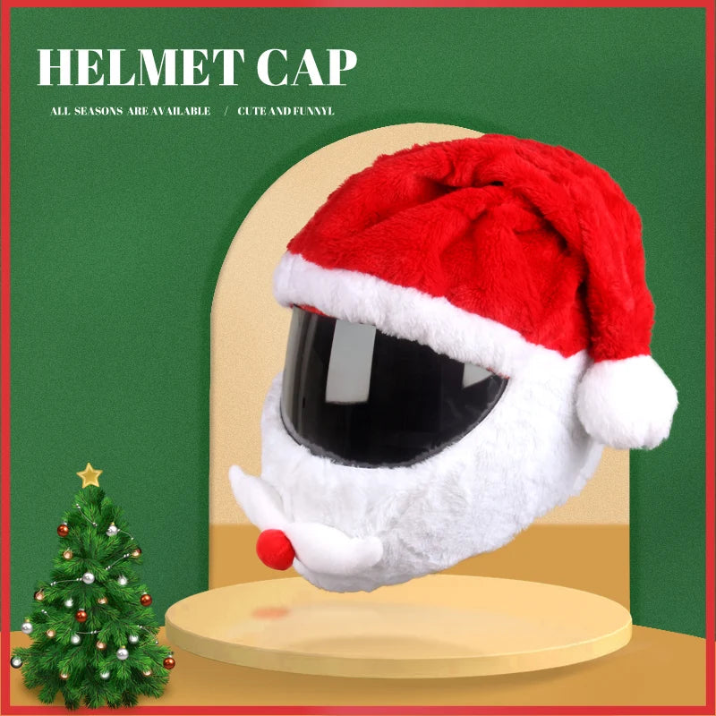 Motorradhelm Cartoons Plüsch Helm Schutzhülle Helm Integralbezüge für Outdoor-Spaß Personalisierte Helme Weihnachten